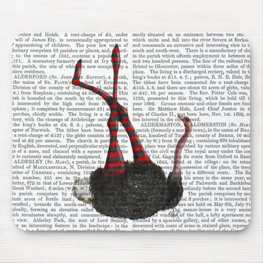 struisvogels met gestripte Leggings Muismat (Voorkant)