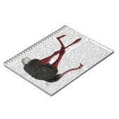 struisvogels met gestripte Leggings Notitieboek (Linkerzijde)