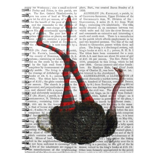 struisvogels met gestripte Leggings Notitieboek (Voorkant)