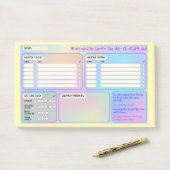 Struktur-Haftnotizen für Fokus & Self-Care Post-it® Notes (Op bureau)