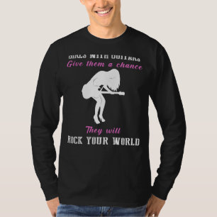 Strum to Success: Meisjes met gitaren Rock T-shirt