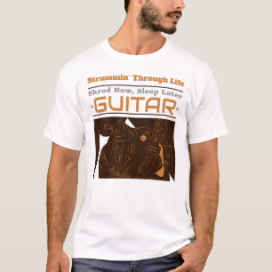 Strummin, door het leven, versnipperd nu t-shirt