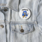 Strumming Bird Grappig Dier Pun Ronde Button 5,7 Cm (In situ)