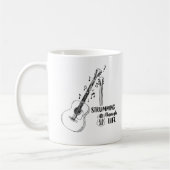 Strumming Through Life – Minimalist Guitar Mug (Gauche)