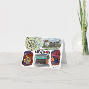 Strumming van Notecard van de Schets van de reis Kaart