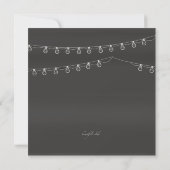 strung lights and beer Birthday Invitation Kaart (Achterkant)