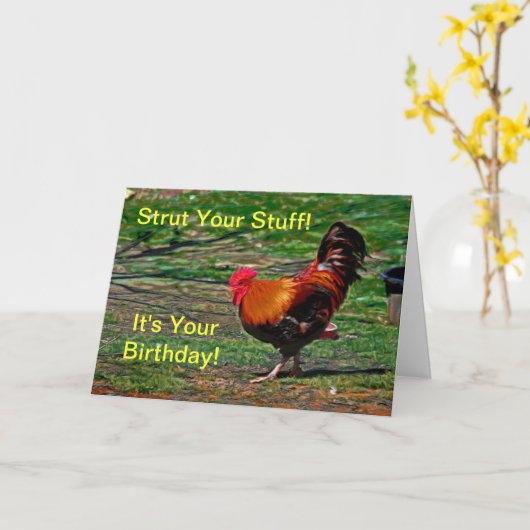 Strut Your Stuff - It's Your Birthday ! Carte (Fleur jaune)