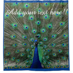 Strutting Male Peacock personaliseren Douchegordijn
