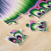 Strutting Peacock Fractal Abstracte Kunst Legpuzzel (Zijkant)