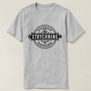 Strychnine stijlgifteetiket t-shirt