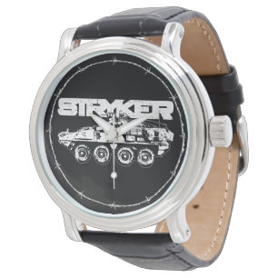 Stryker zwart leder horloge