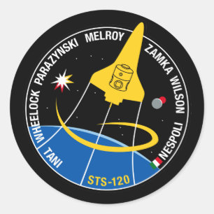 STS 120 Mission Patch Ronde Sticker