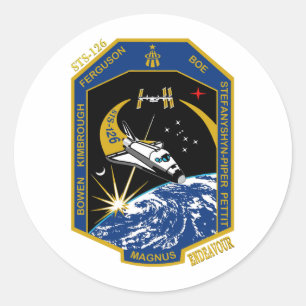 STS 126 Endeavour Ronde Sticker