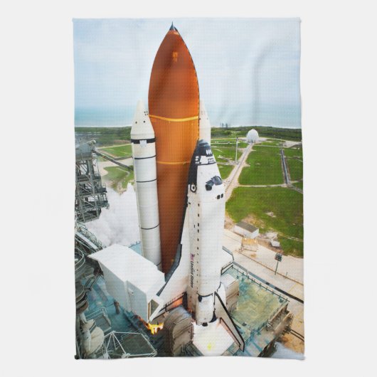 STS-135 Space Shuttle Atlantis Start Theedoek (Verticaal)