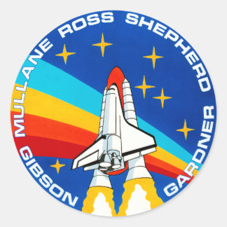 STS-27 Mission Insignia NASA Logo Ronde Sticker