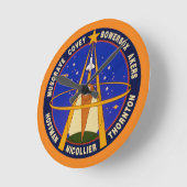 Sts-61-Mission Patch Ronde Klok (Hoek)
