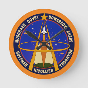Sts-61-Mission Patch Ronde Klok