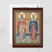 Sts. Catherine en Alexandra Prayer Cards Briefkaart (Voorkant / Achterkant)