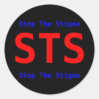 STS, stop het stigma, stop het stigma Ronde Sticker