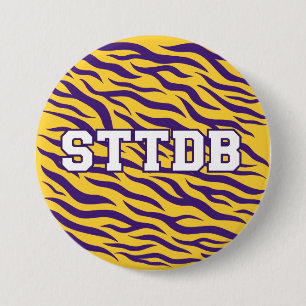 STTDB LSU Pin - Tiger Band Neck Game Day Pin Ronde Button 7,6 Cm