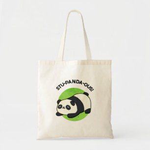 Stu-panda-ous Grappige Panda Pun Tote Bag