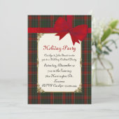 Stuart Clan Tartan Pset Custom Kerstparty Kaart (Staand voorkant)