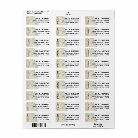 Stuart FL Home Port Nautical Navigation Chart Etiket (Full Sheet)