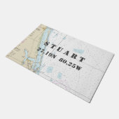 Stuart Florida Latitude Nautical Boating Deurmat (Schuin)
