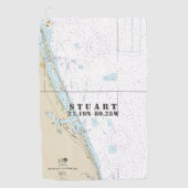Stuart Florida Nautical Chart Latitude Longitude Golfhanddoek (Voorkant)