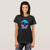 Stuart Florida Retro Tropical Palm Trees Vacation T-shirt (Voorkant volledig)