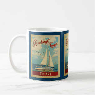 Stuart Sailboot Vintage Travel Florida Koffiemok