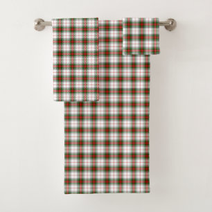 Stuart / Stewart tartan blanc rouge vert plaid