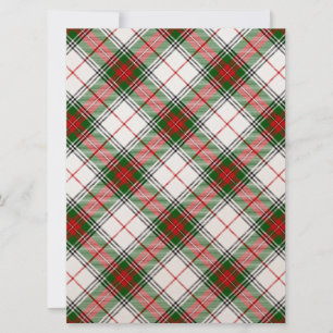Stuart/Stewart tartan witte rode groene vlecht