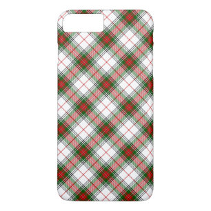 Stuart/Stewart tartan witte rode groene vlecht iPhone 8 Plus / 7 Plus Hoesje