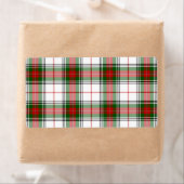 Stuart/Stewart tartan witte rode groene vlecht Etiket (Insitu)