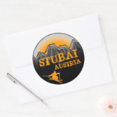 Stubai Autriche oranges stickers ski (Enveloppe)