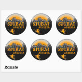 Stubai Autriche oranges stickers ski (Feuille)