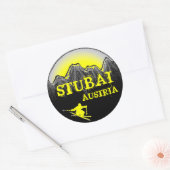 Stubai Autriche stickers de ski jaune (Enveloppe)