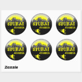 Stubai Autriche stickers de ski jaune (Feuille)