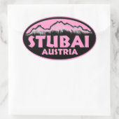Stubai Autriche stickers oval rose (Sac)