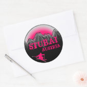Stubai Autriche stickers ski rose (Enveloppe)