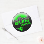 Stubai Autriche stickers ski vert (Enveloppe)