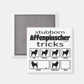 Stubborn Affenpinscher Tricks Magneet (Voorkant / Achterkant)