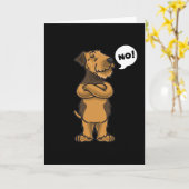 Stubborn Airedale Terrier Dog Kaart (Gele Bloem)