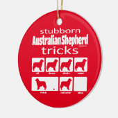 Stubborn Australian Shepherd Tricks Keramisch Ornament (Links)