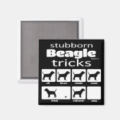 Stubborn Beagle Tricks Magneet (Voorkant / Achterkant)