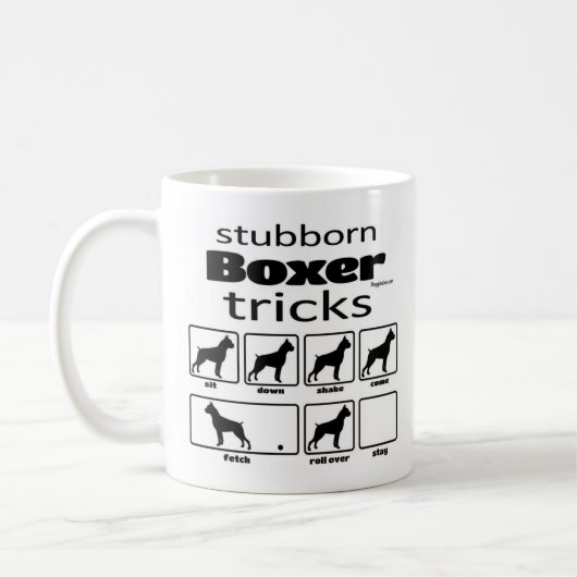 Stubborn Boxer Tricks Koffiemok (Links)