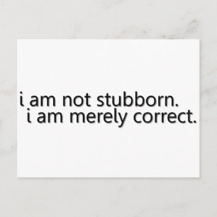 Stubborn Briefkaart