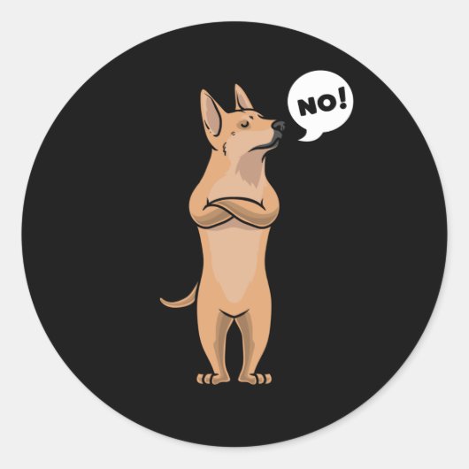 Stubborn Carolina dog Ronde Sticker (Voorkant)