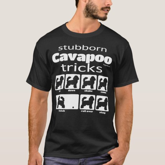 Stubborn Cavapoo Tricks T-shirt (Voorkant)